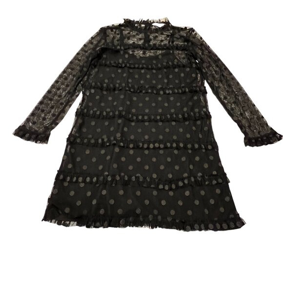 Part Two Polka-dot Lace Mini Dress, Black, 8 - Picture 3 of 10